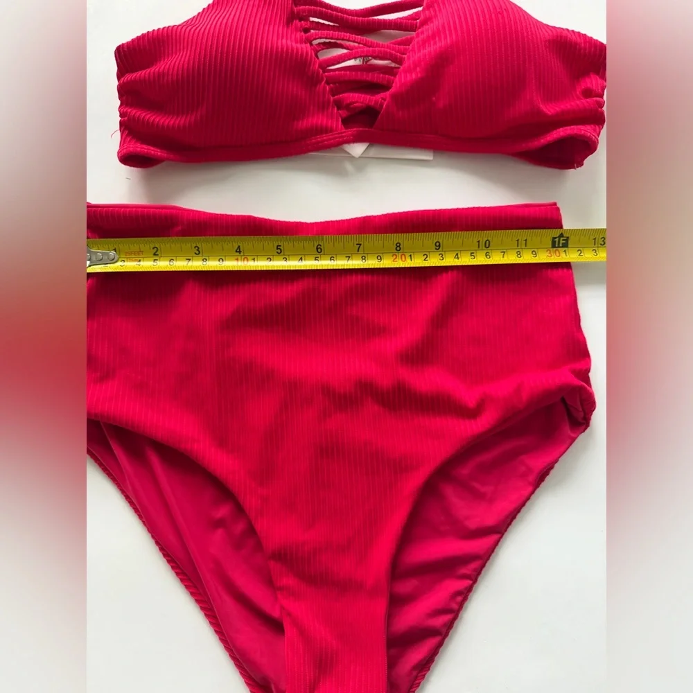 TiniBikini Reversible ‎ Crimson Crisscross Bikini Set